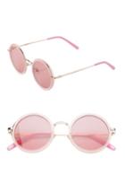 Women's Sunnyside La 48mm Round Sunglasses - Pink/ Gold