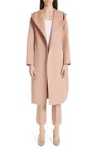 Women's Max Mara Pucci Hooded Double Face Camel Hair Coat - Beige