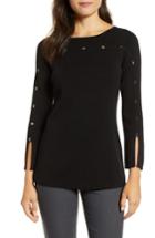 Women's Nic + Zoe Studded Sweater - Black