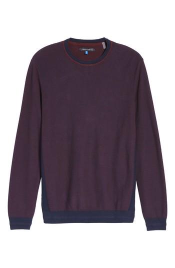 Men's Vince Camuto Space Dye Slim Fit Sweater - Burgundy