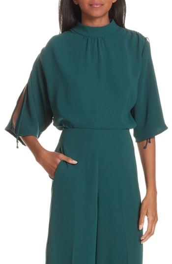 Women's Boss Itinala Split Sleeve Blouse - Green