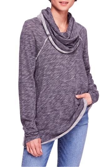 Women's Free People Cocoon Cowl Neck Top /small - Black