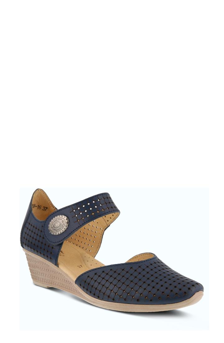 Women's Spring Step Desiree Pump .5us / 39eu - Blue
