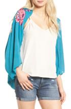 Women's Hinge Floral Bora Cocoon Wrap, Size - Blue/green