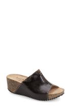 Women's Josef Seibel 'meike 07' Wedge Slide Sandal -8.5us / 39eu - Black