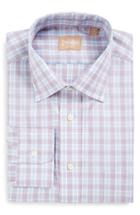 Men's Gitman 'broadcloth' Regular Fit Check Dress Shirt .5 32 - Purple