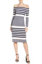 Women's Eliza J Off The Shoulder Midi Dress - White