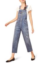 Women's Reformation Benji Zip Front Nonstretch Denim Overalls