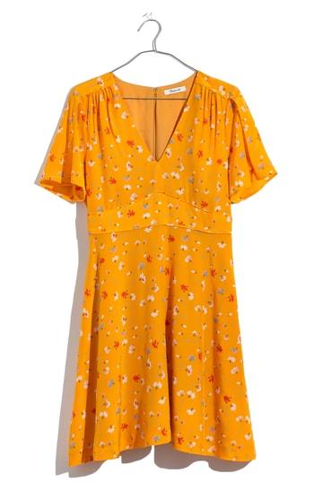 Women's Madewell Belladonna Silk Dress - Yellow