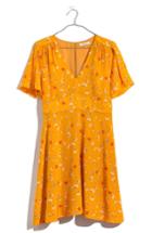 Women's Madewell Belladonna Silk Dress - Yellow