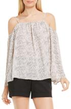 Women's Vince Camuto Print Cold Shoulder Blouse - Pink