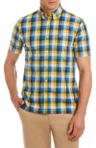 Men's Lacoste Regular Fit Check Short Sleeve Sport Shirt - Yellow