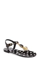 Women's Dolce & Gabbana Embellished Jelly Sandal Us / 35eu - Black
