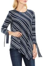 Women's Two By Vince Camuto Tie-cuff Asymmetric Hem Top, Size - Blue