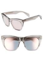 Women's Rag & Bone 52mm Cat Eye Sunglasses - Grey