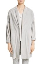 Women's Fabiana Filippi Suede Front Jersey Jacket Us / 42 It - Grey