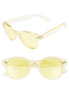 Women's Glance Eyewear 50mm Transparent Round Sunglasses - Yellow