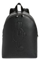 Men's Boss X Jeremyville Leather Backpack - Black