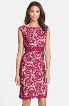 Women's Adrianna Papell Lace Overlay Sheath Dress - Purple