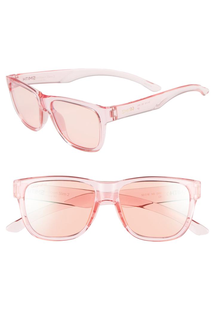 Women's Smith Lowdown Slim 2 53mm Chromapop(tm) Square Sunglasses -