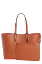 Christian Louboutin Small Cabata Calfskin Leather Tote - Brown