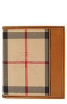 Men's Burberry 'rowan' Check Nylon Wallet - Brown