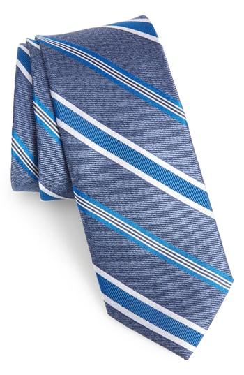 Men's 1901 Astible Stripe Silk Tie, Size - Blue