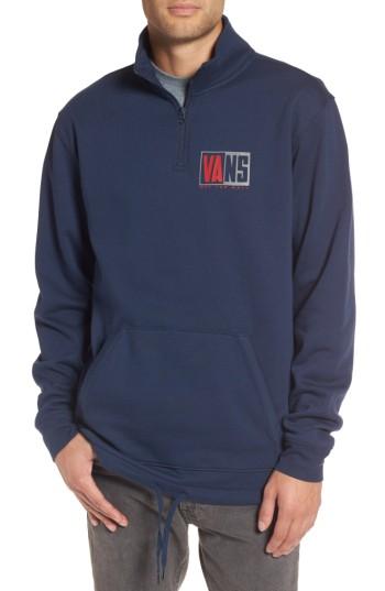 Men's Vans Fifty Fifty Half Zip Pullover - Blue
