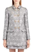 Women's Dolce & Gabbana Metallic Jacquard Caban Jacket