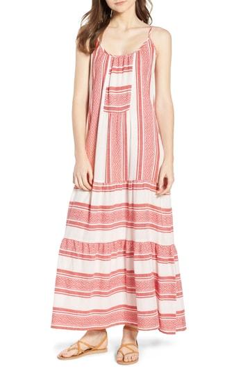 Women's Velvet By Graham & Spencer Stripe Jacquard Maxi Dress - Red
