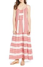 Women's Velvet By Graham & Spencer Stripe Jacquard Maxi Dress - Red