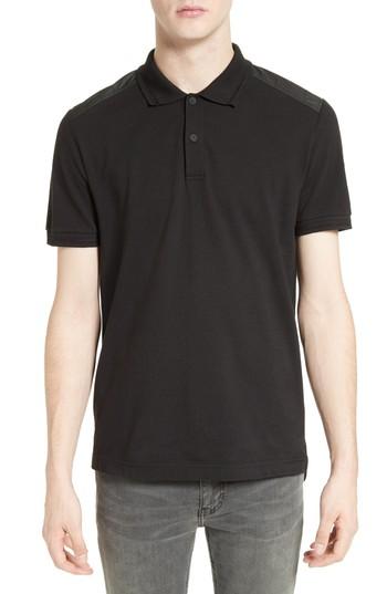 Men's Belstaff Hitchin Extra Trim Fit Pique Polo, Size - Black