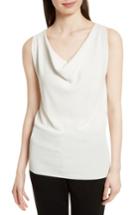 Women's Theory Cowl Neck Ribbed Sweater Tank - Ivory