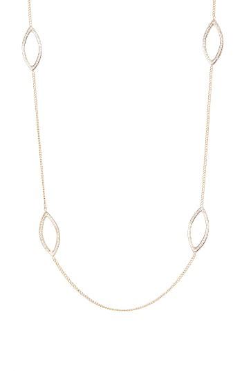 Women's St. John Collection Swarovski Crystal Leaf Strand Necklace