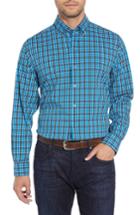 Men's Cutter & Buck Ronald Fit Plaid Performance Sport Shirt