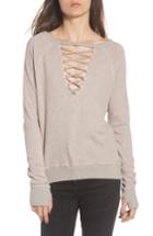 Women's Pam & Gela Cross Neck Sweatshirt, Size - Pink