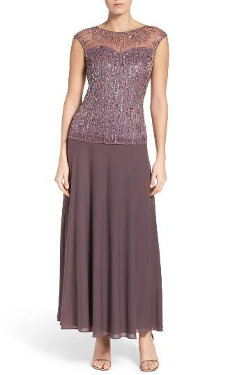 Women's Pisarro Nights Mesh & Chiffon Gown