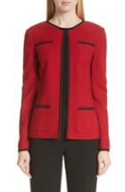 Women's St. John Collection Gail Knit Jacket - Red