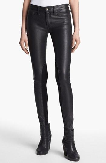 Rag & Bone/jean 'the Reverse' Leather Pants Womens Black Leather