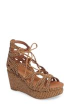 Women's Gentle Souls By Kenneth Cole 'joy' Lace Up Nubuck Sandal .5 M - Beige