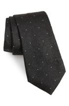Men's Calibrate Mangan Dot Silk Tie, Size - Black