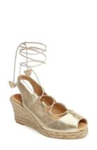 Women's Patricia Green Georgia Wraparound Wedge Sandal M - Metallic