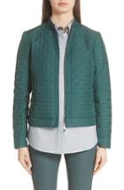 Women's Lafayette 148 New York Becks Quilted Moto Jacket - Blue/green