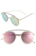 Women's Leith 50mm Browbar Sunglasses - Gold/ Pink