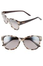 Women's Maui Jim Summer Time 54mm Polarizedplus2 Cat Eye Sunglasses - White Tokyo Tortoise/ Grey