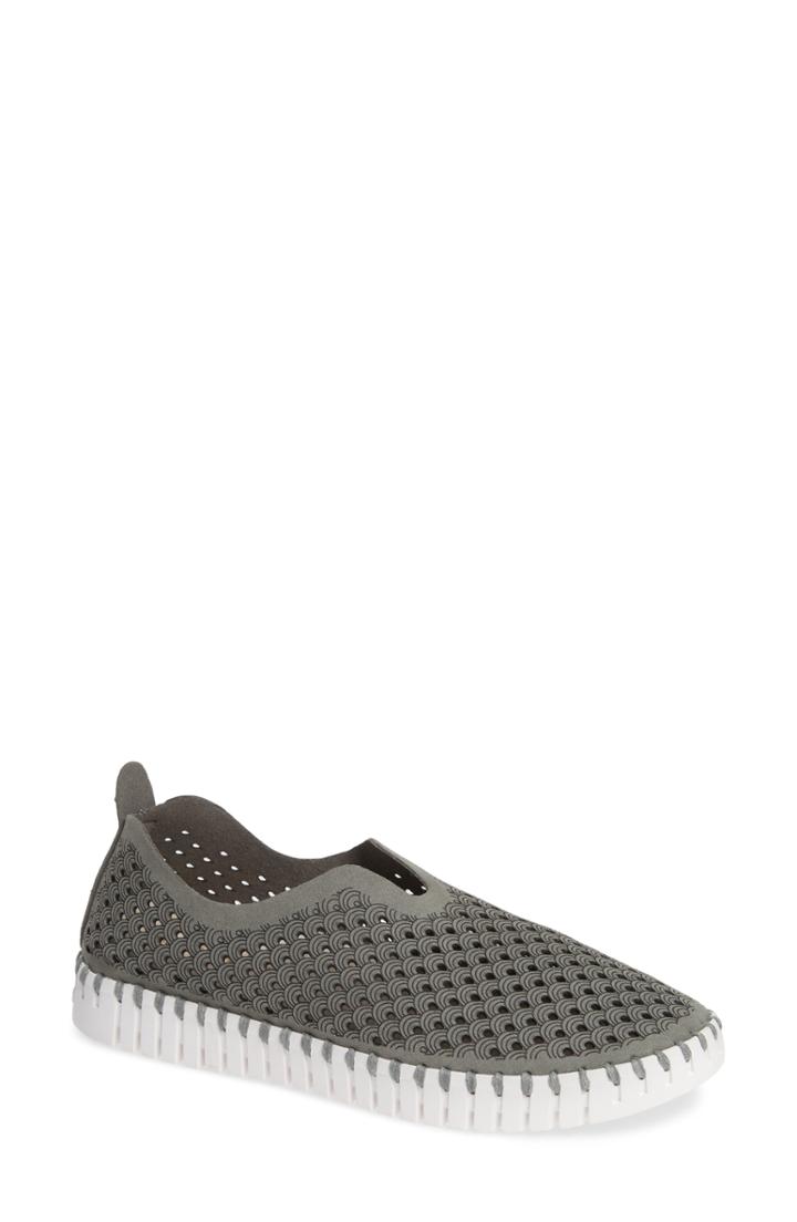 Women's Ilse Jacobsen Tulip 139 Perforated Slip-on Sneaker Us / 37eu - Grey