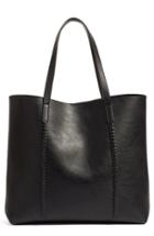 Phase 3 Faux Leather Tote - Black