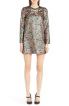 Women's Dolce & Gabbana Embellished Metallic Jacquard Minidress - Pink