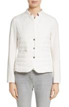 Women's Fabiana Filippi Rodier Jersey Puffer Front Jacket Us / 38 It - White