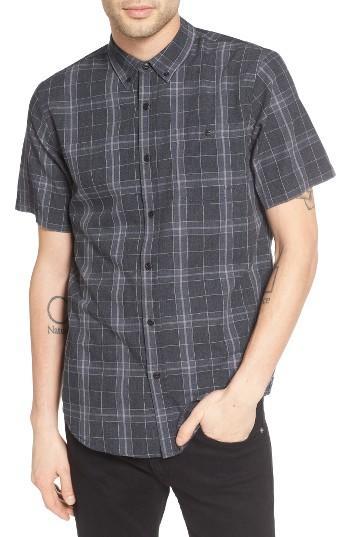 Men's Ezekiel Plaid Woven Shirt - Black